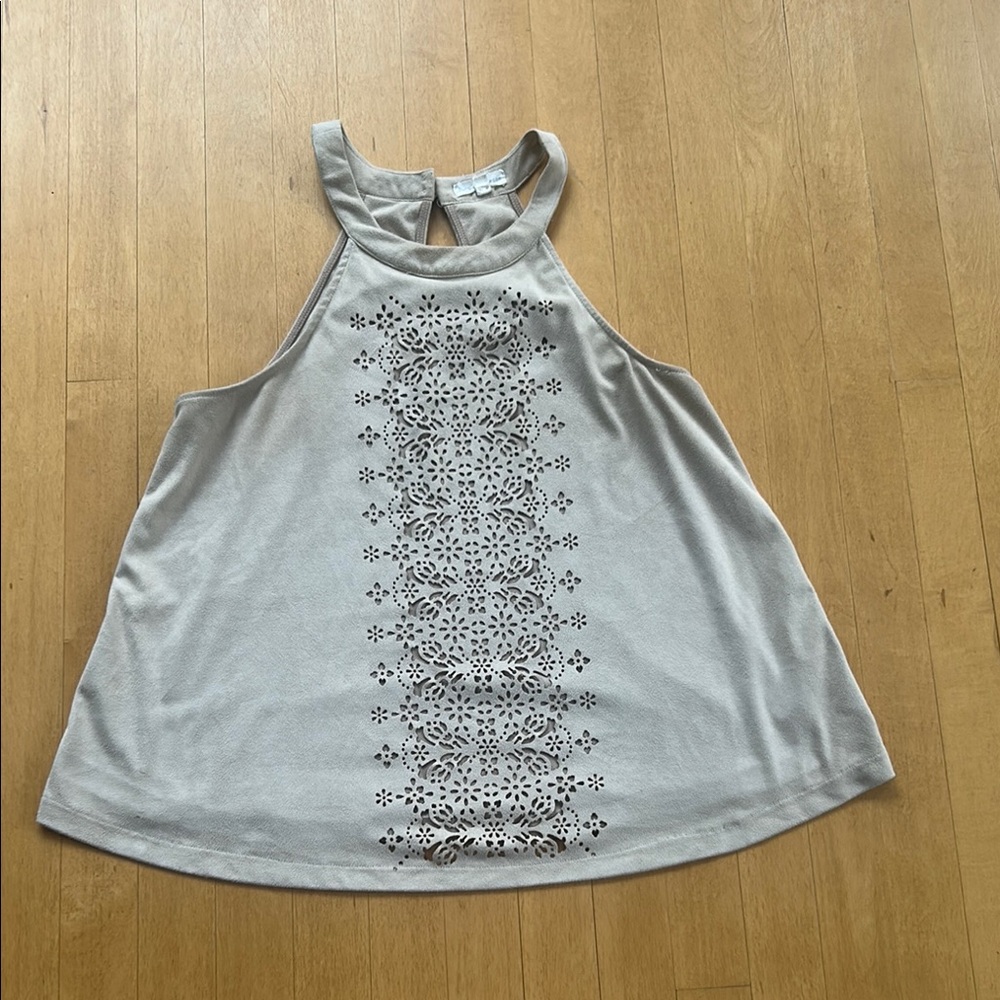 Coco + Jaimeson Sleeveless Top with Cutout Designs